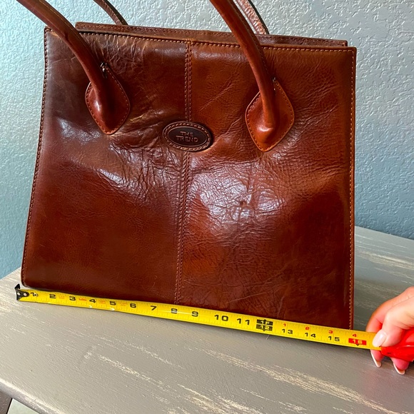 Authentic The Trend Italian brown leather tote. - Picture 6 of 16